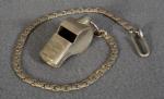 WWII Army MP Brass Whistle & Chain 