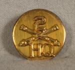 US Army 2nd Field Artillery HQ Company Collar Disc