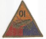 WWII 10th Armor Division Patch Green Back