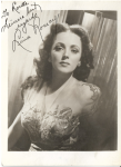 WWII era Singer Lina Romay Still Photo Autograph