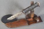 WWII EGW Combat Trench Fighting Knife W/ Scabbard