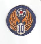 WWII 10th USAAF Patch Felt Variant