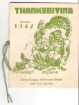 WWII 7th Armored Division Thanksgiving Dinner Menu