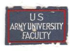 WWII US Army University Faculty Patch