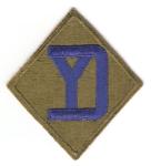 WWII 26th Infantry Division Patch White Back