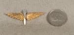 WWII AAF Sweetheart Winged Prop Pin Insignia 14k