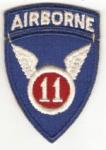 WWII 11th Airborne Division Patch