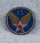 WWII 15th AAF Air Force Bullion Theater Made Patch