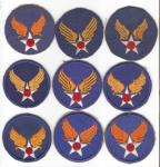 WWII USAAF Patch Lot Army Air Forces 9 Different