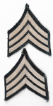 WWII Sergeant Rank Patches Pair