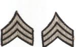 WWII Sergeant Rank Patches Pair