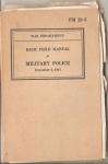 WWII Basic Field Manual FM 29-5 Military Police