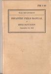 WWII FM 7-20 Infantry Field Manual Rifle Battalion