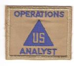 WWII Civilian Operations Analyst Patch