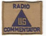 WWII Civilian Radio Commentator Patch