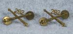 WWII Insignia 282nd Field Artillery Officer Pair