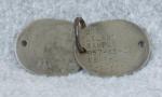 WWII USN Navy Dog Tags Pair Joe Leland Sample