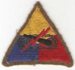 WWII Armored School Patch Felt Edge White Back