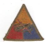 WWII Armored School Patch Green Back
