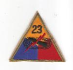 WWII 23rd Armored Tank Battalion Patch