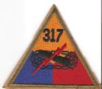 WWII 317th Armored Tank Battalion Patch