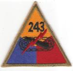 WWII 243rd Armored Tank Battalion Patch