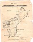 WWII Guam Island Map 1944