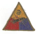 WWII 6th Armored OD Green Back Patch