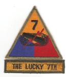 WWII 7th Armored Division Patch & Tab