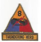 WWII 8th Armored Division Patch & Tab
