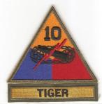 WWII 10th Armored Division Patch & Tab
