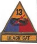 WWII 13th Armored Division Patch & Tab