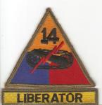 WWII 14th Armored Division Patch & Tab
