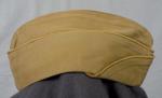 WWII Khaki Quartermaster Garrison Cap 7 1/8