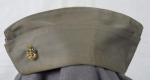 WWII USN Navy Grey Garrison Cap