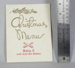 WWII 502nd AAA Gun Battalion Christmas Menu