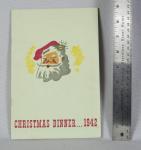 WWII Christmas Menu Army Ground Forces 1942