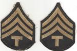 WWII Tech Sergeant Rank Patches Bevo T/4
