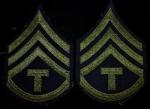 WWII Tech T/3 Staff Sergeant Patch Pair