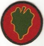 WWII 24th Infantry Division Theater Made Patch